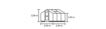 Gewächshaus Juliana Compact 5,0m² Alu silber 10mm Doppelstegplatten 